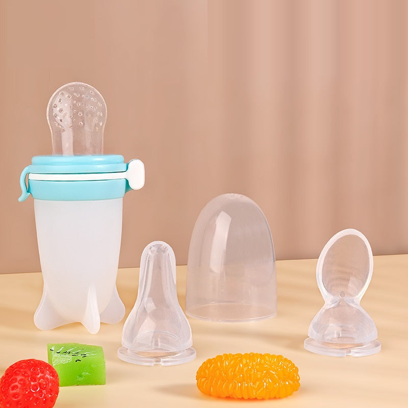 Baby Silicone Squeeze Feeding Bottle Bowl Tool