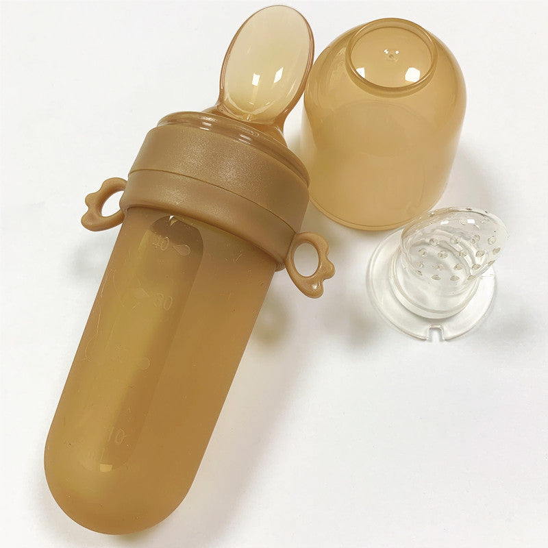 Baby Silicone Squeeze Feeding Spoon Bottle