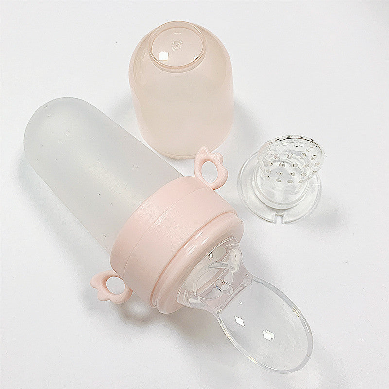 Baby Silicone Squeeze Feeding Spoon Bottle