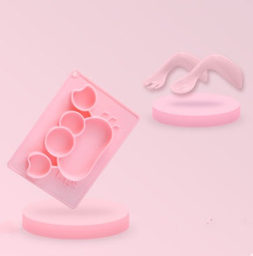 Baby Silicone Suction Feeding Bowl Cartoon Design
