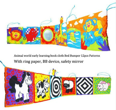 Baby Cloth Book Colorful Bed Bumper Educational Toy