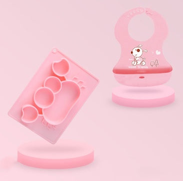 Baby Silicone Suction Feeding Bowl Cartoon Design