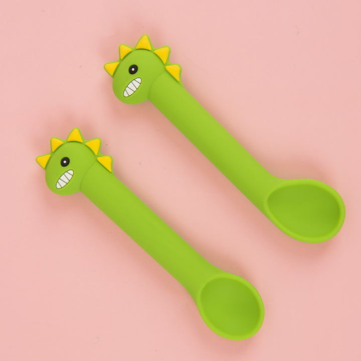 Baby Silicone Training Spoon Cartoon Feeding Spoon
