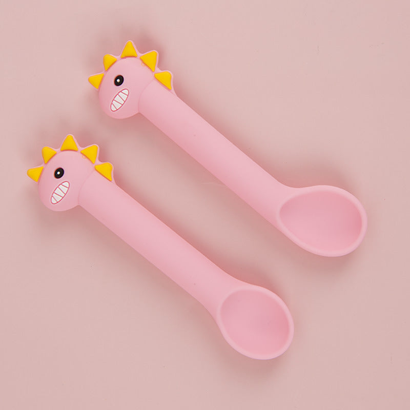 Baby Silicone Training Spoon Cartoon Feeding Spoon