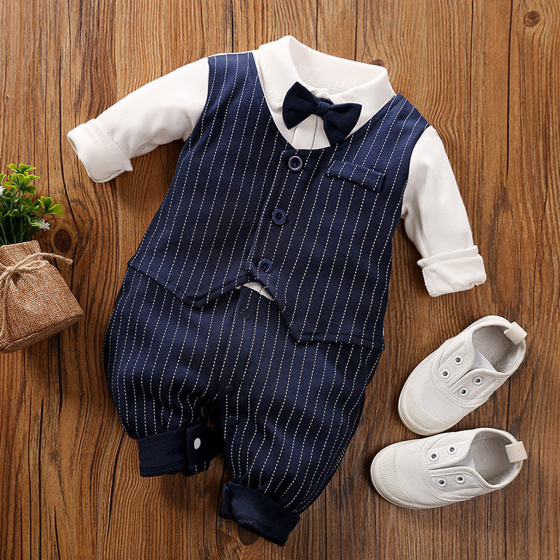 Gentleman Baby Long Sleeve Jumpsuit Outfit