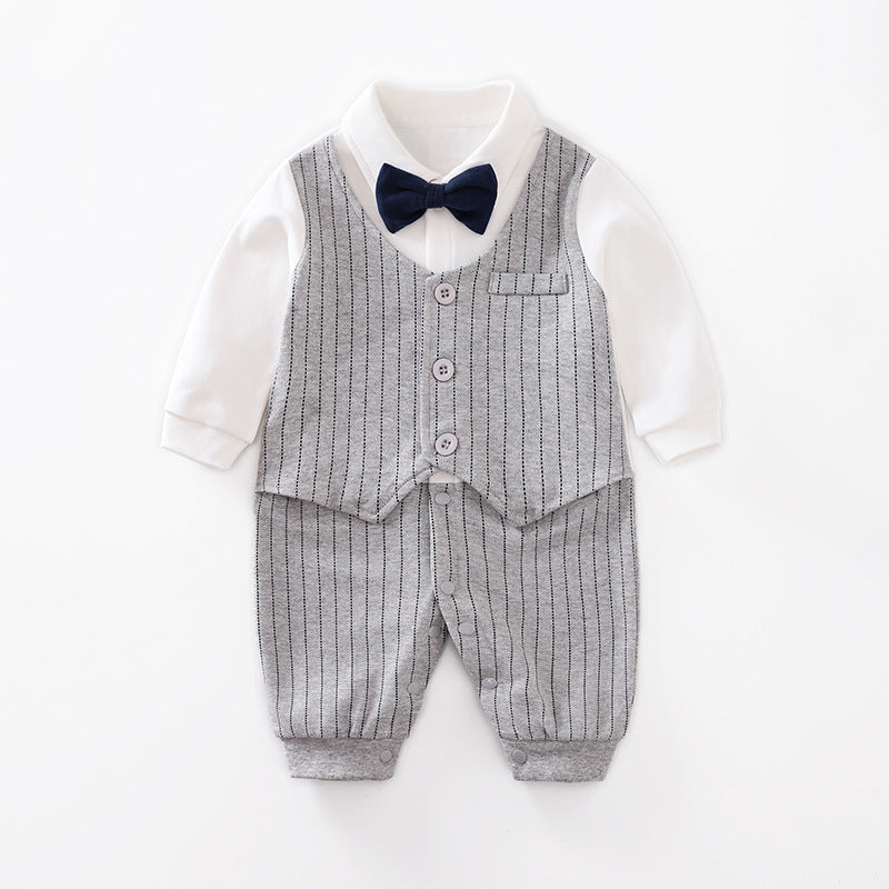 Gentleman Baby Long Sleeve Jumpsuit Outfit