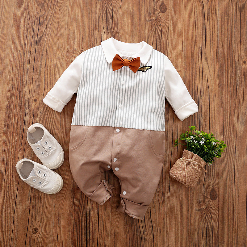 Gentleman Baby Long Sleeve Jumpsuit Outfit