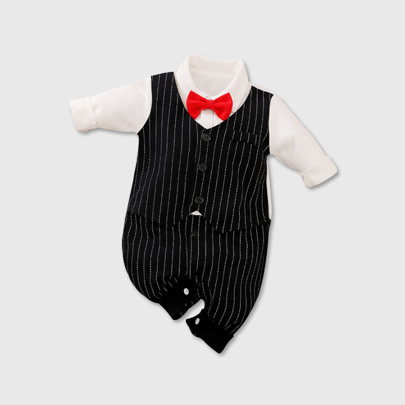 Gentleman Baby Long Sleeve Jumpsuit Outfit