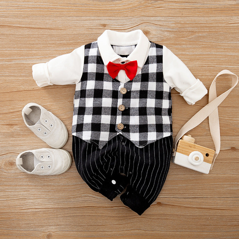 Gentleman Baby Long Sleeve Jumpsuit Outfit