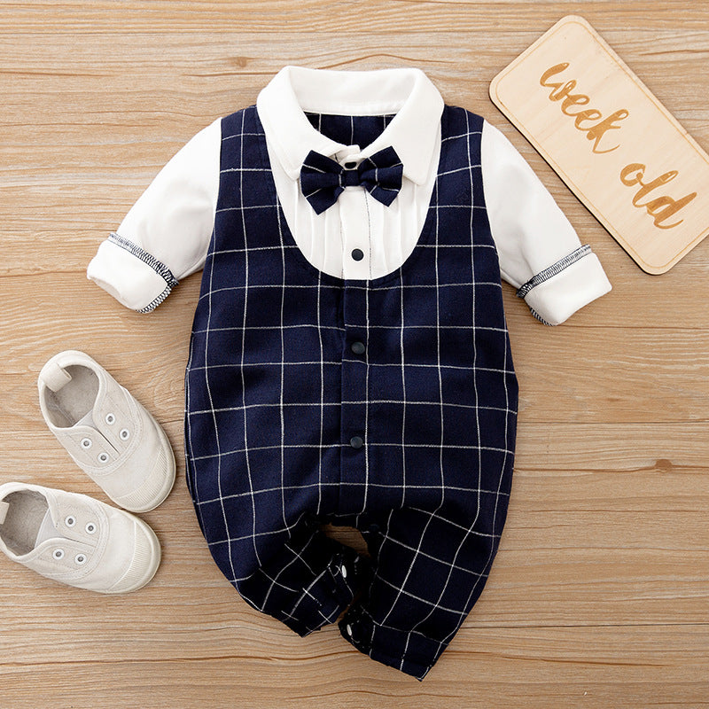 Gentleman Baby Long Sleeve Jumpsuit Outfit