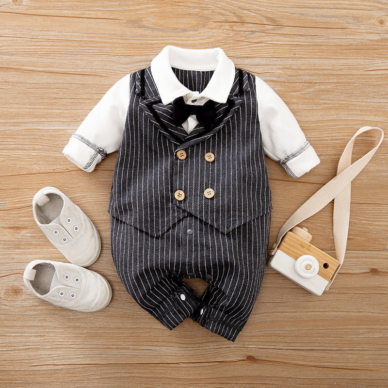 Gentleman Baby Long Sleeve Jumpsuit Outfit