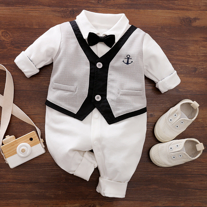 Baby Gentlemen Long Sleeve Romper Clothes