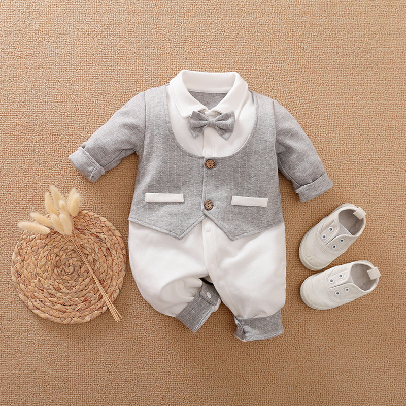 Baby Gentlemen Long Sleeve Romper Clothes