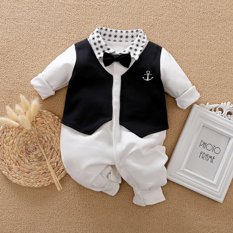 Baby Gentlemen Long Sleeve Romper Clothes