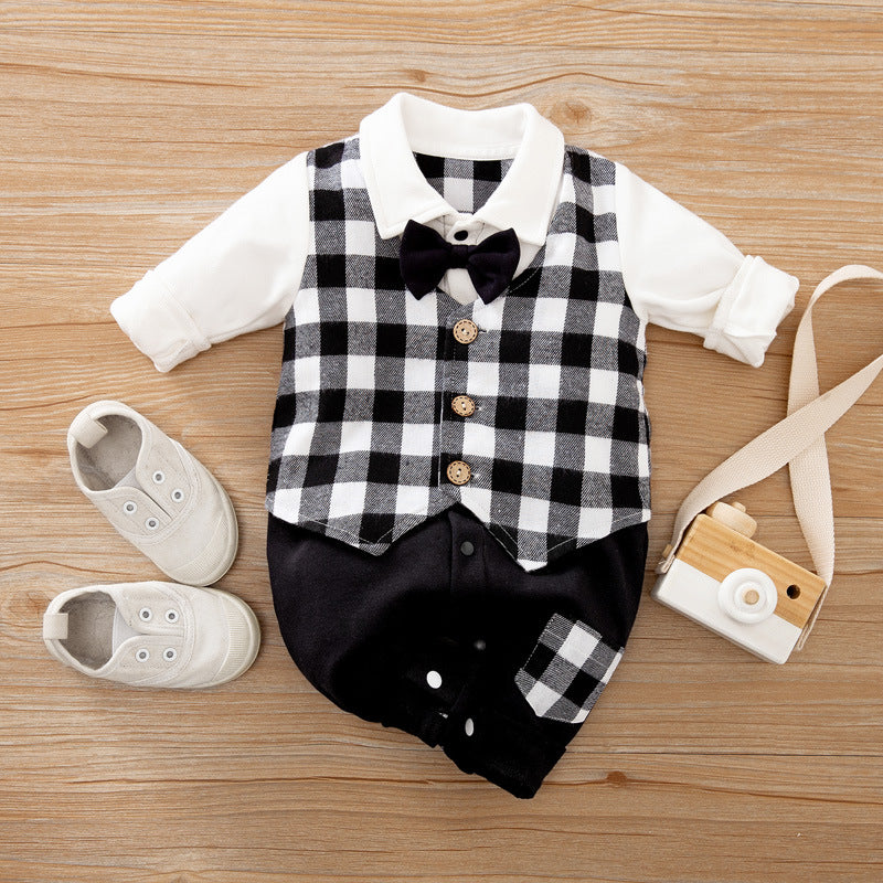 Baby Gentlemen Long Sleeve Romper Clothes