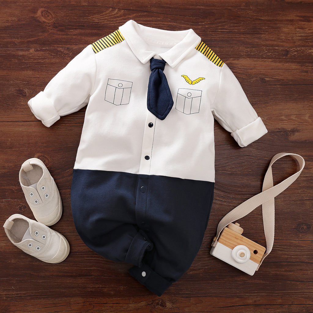 Baby Gentlemen Long Sleeve Romper Clothes