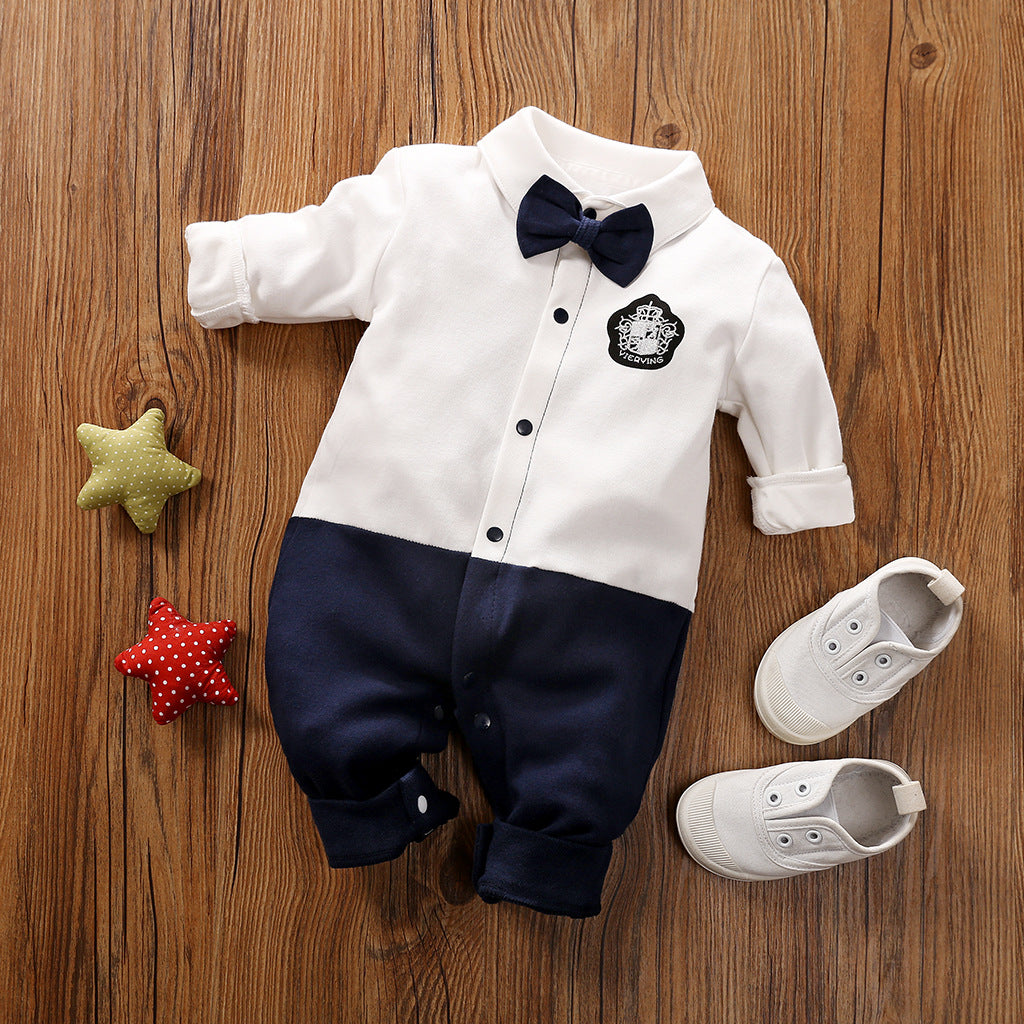 Baby Gentlemen Long Sleeve Romper Clothes