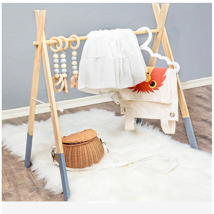 Wooden Baby Fitness Frame Educational Toy Gym