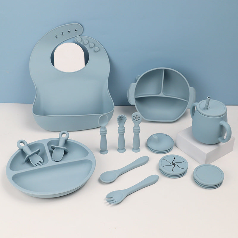 Baby Silicone Feeding Tableware Set 15-Piece