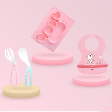 Baby Silicone Suction Feeding Bowl Cartoon Design