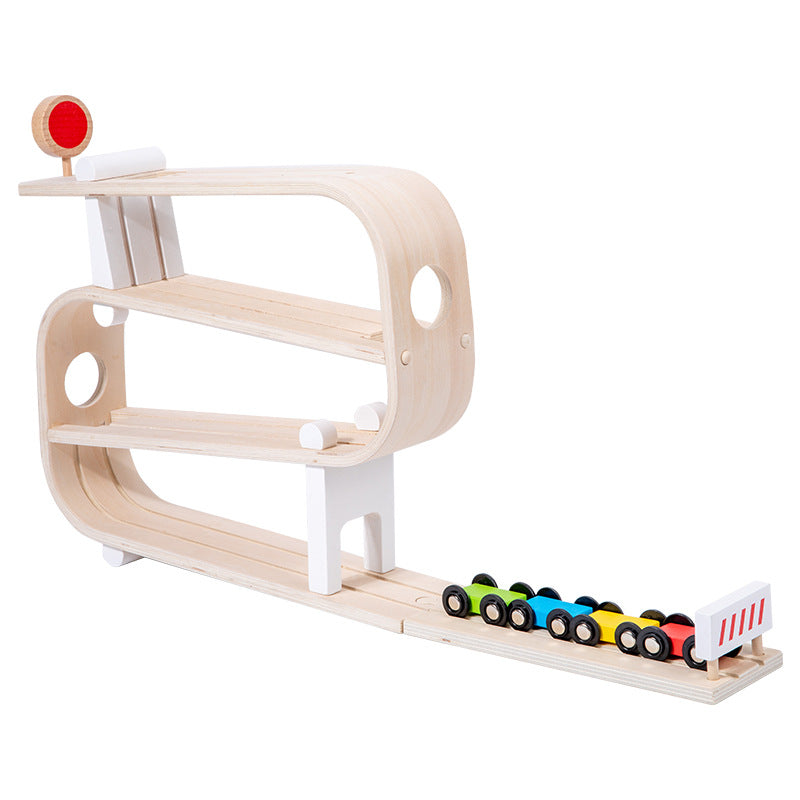 Children Wooden Car Track Sliding Educational Toy