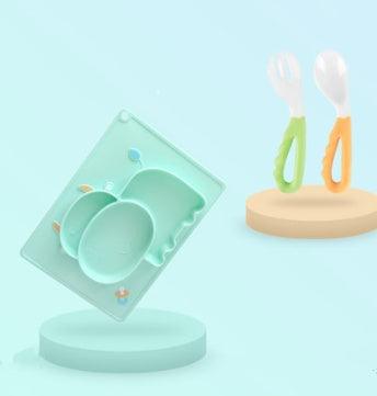 Baby Silicone Suction Feeding Bowl Cartoon Design