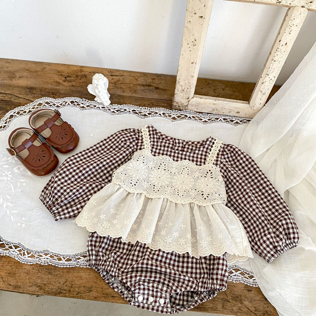 Baby Girl Lace Triangle Romper Dress