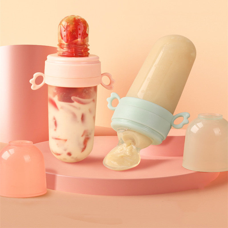 Baby Silicone Squeeze Feeding Spoon Bottle