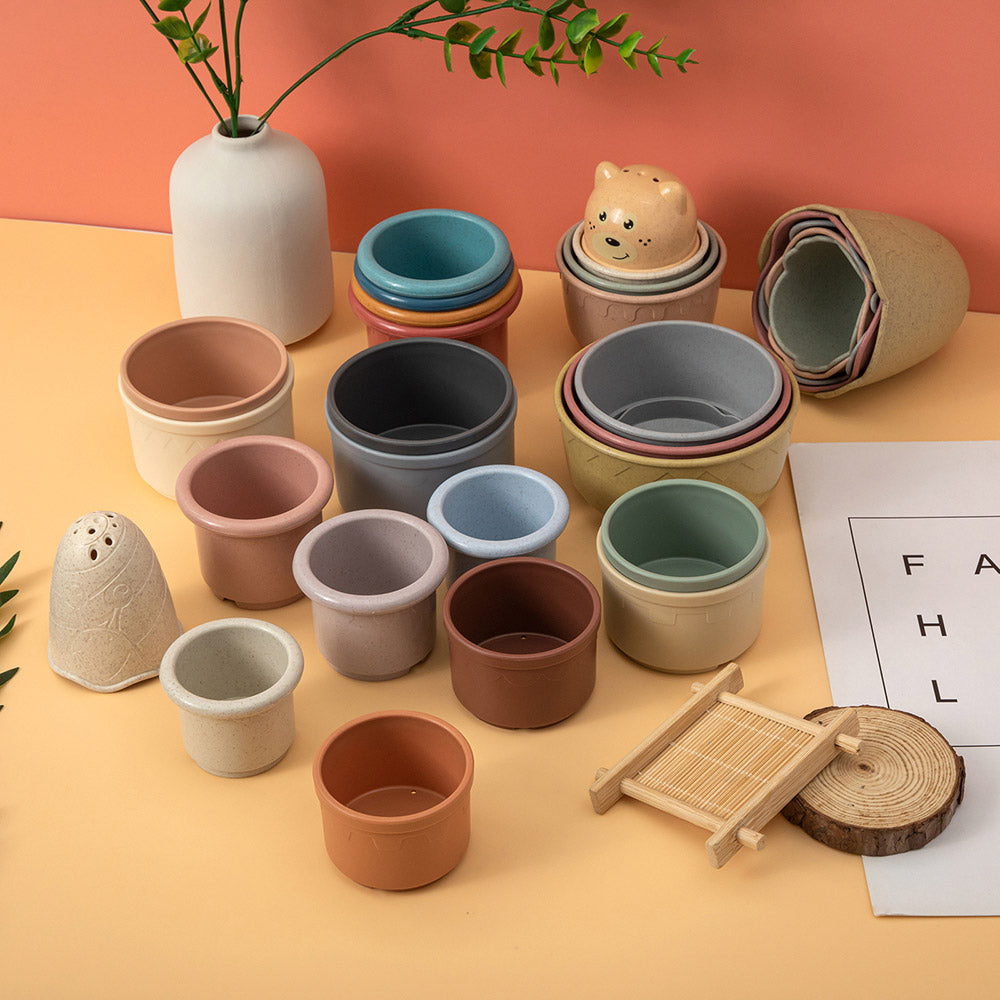 Baby Silicone Stacking Cups Educational Toy