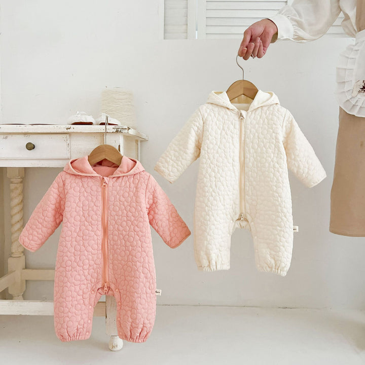 Baby Quilted Winter Warm Romper Outerwear