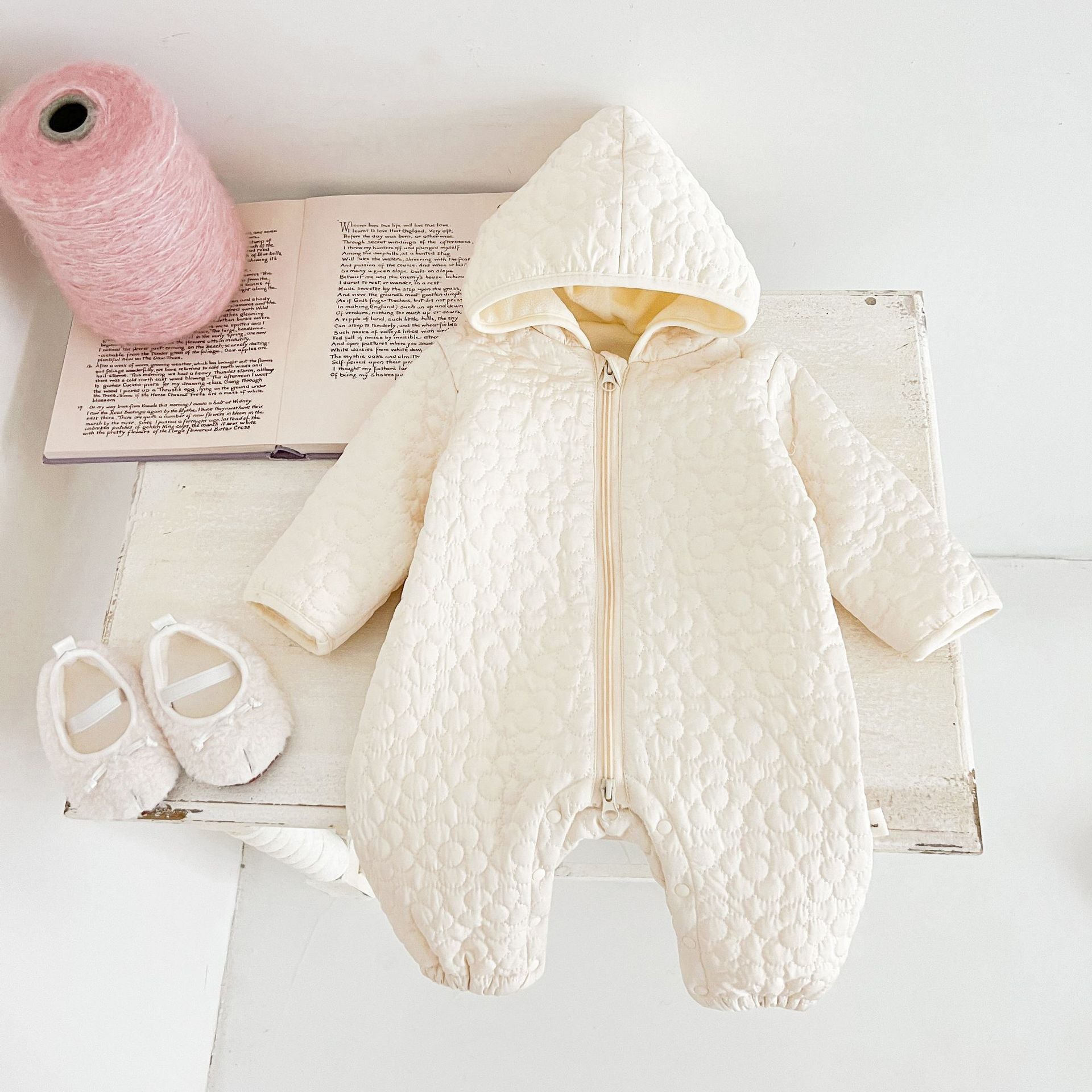 Baby Quilted Winter Warm Romper Outerwear