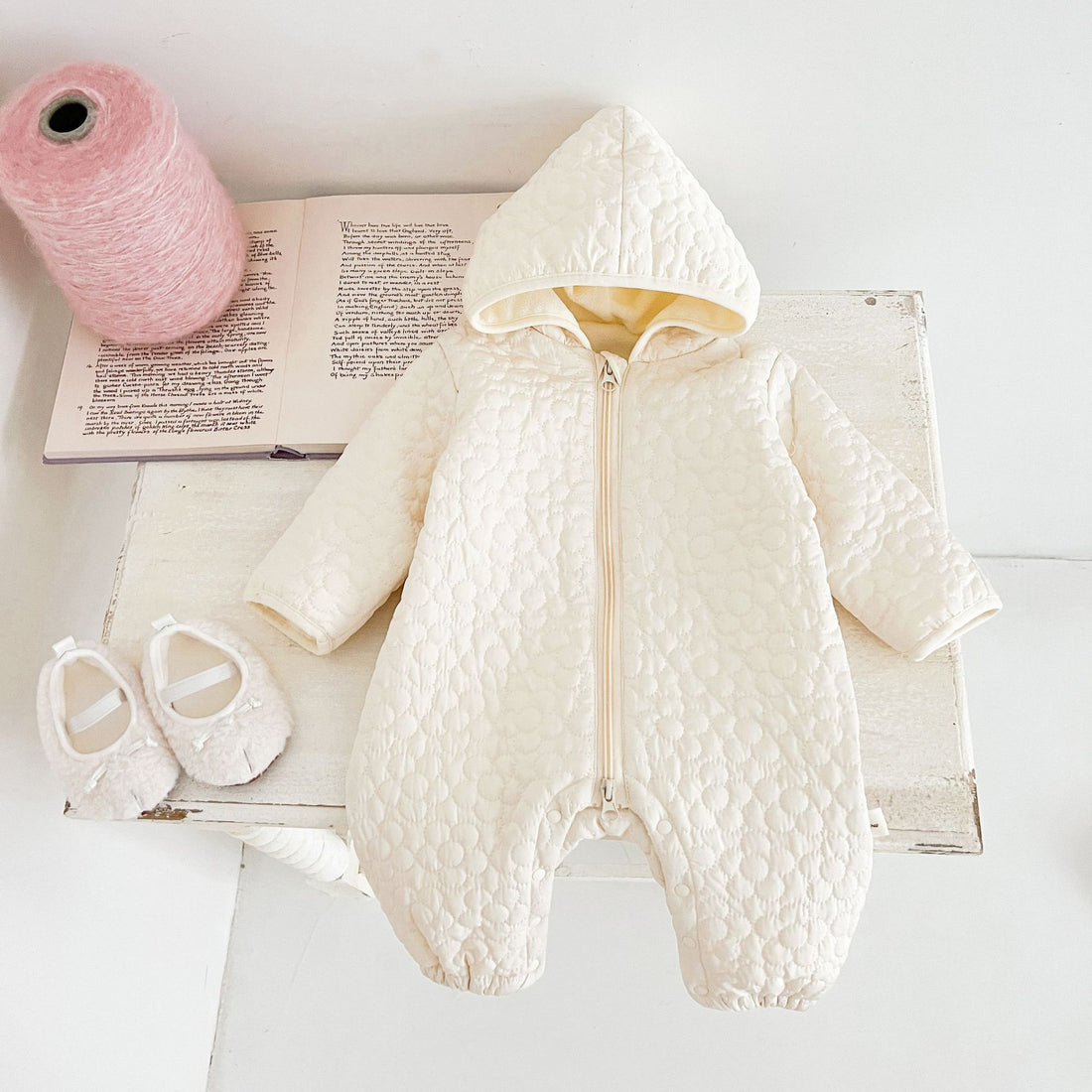 Baby Quilted Winter Warm Romper Outerwear