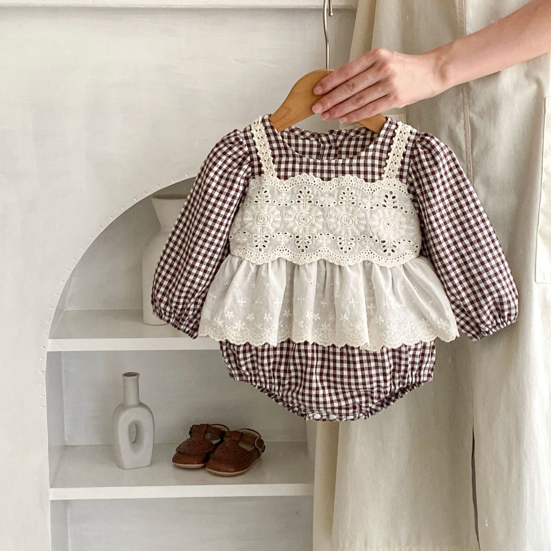 Baby Girl Lace Triangle Romper Dress