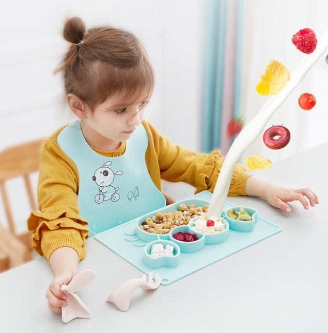 Baby Silicone Suction Feeding Bowl Cartoon Design