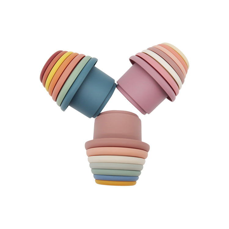 Baby Silicone Stacking Cups Educational Toy