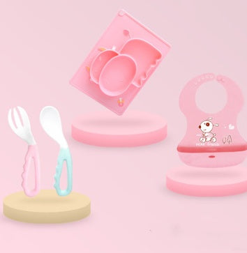 Baby Silicone Suction Feeding Bowl Cartoon Design