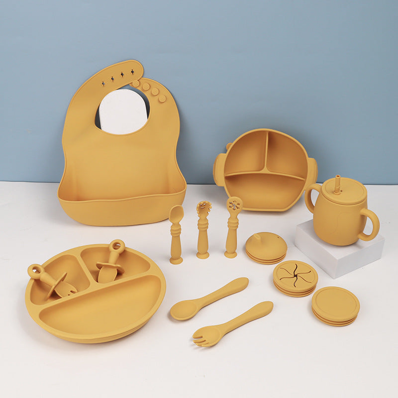 Baby Silicone Feeding Tableware Set 15-Piece
