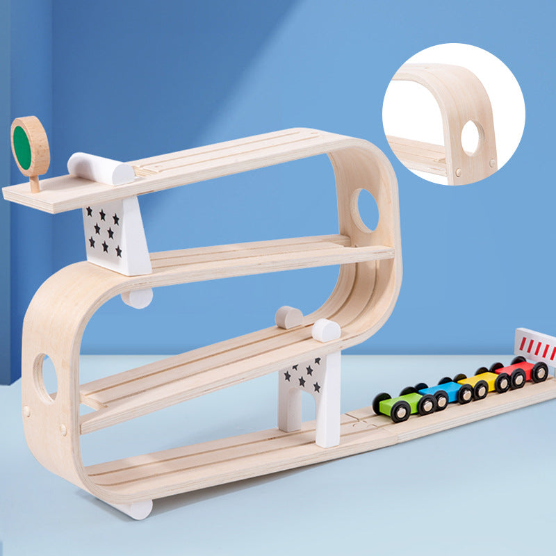 Children Wooden Car Track Sliding Educational Toy