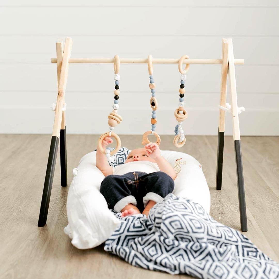 Wooden Baby Fitness Frame Educational Toy Gym