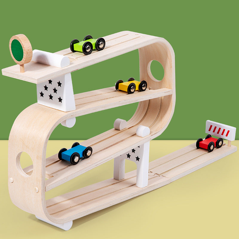 Children Wooden Car Track Sliding Educational Toy