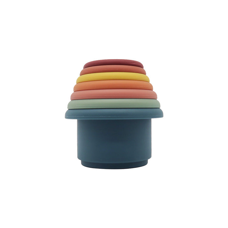 Baby Silicone Stacking Cups Educational Toy