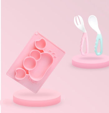 Baby Silicone Suction Feeding Bowl Cartoon Design