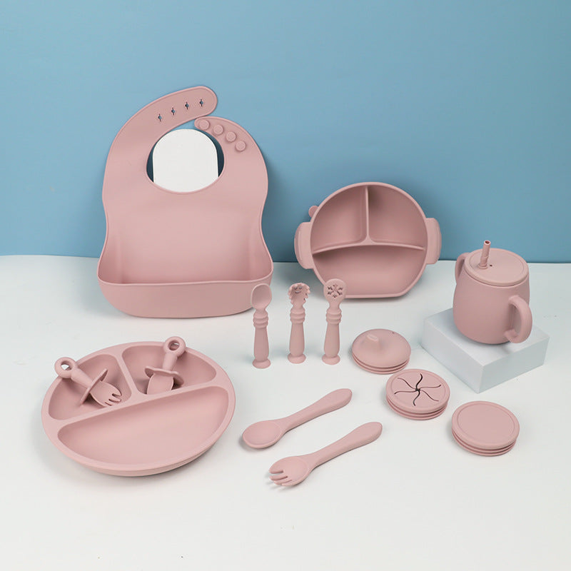Baby Silicone Feeding Tableware Set 15-Piece