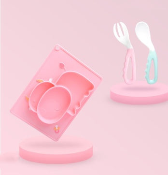 Baby Silicone Suction Feeding Bowl Cartoon Design
