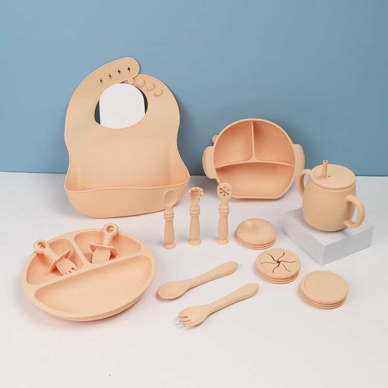 Baby Silicone Feeding Tableware Set 15-Piece