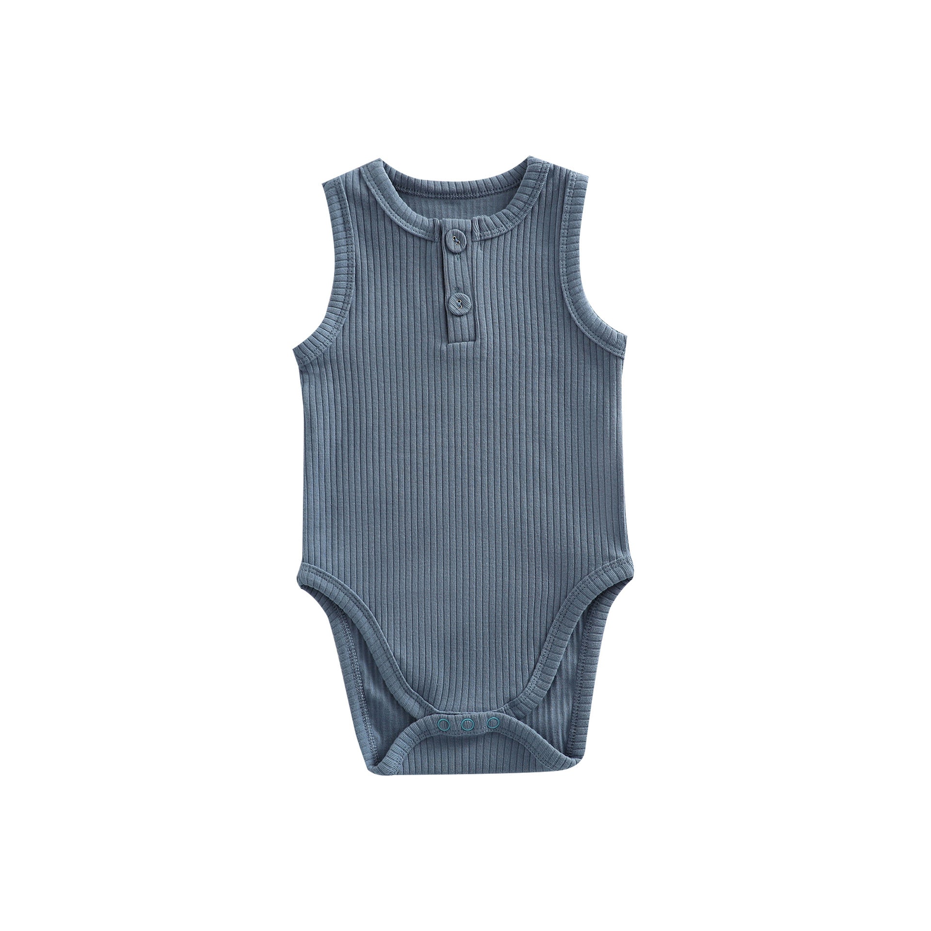 Sunken Stripe Cotton Baby Girl Romper Vest