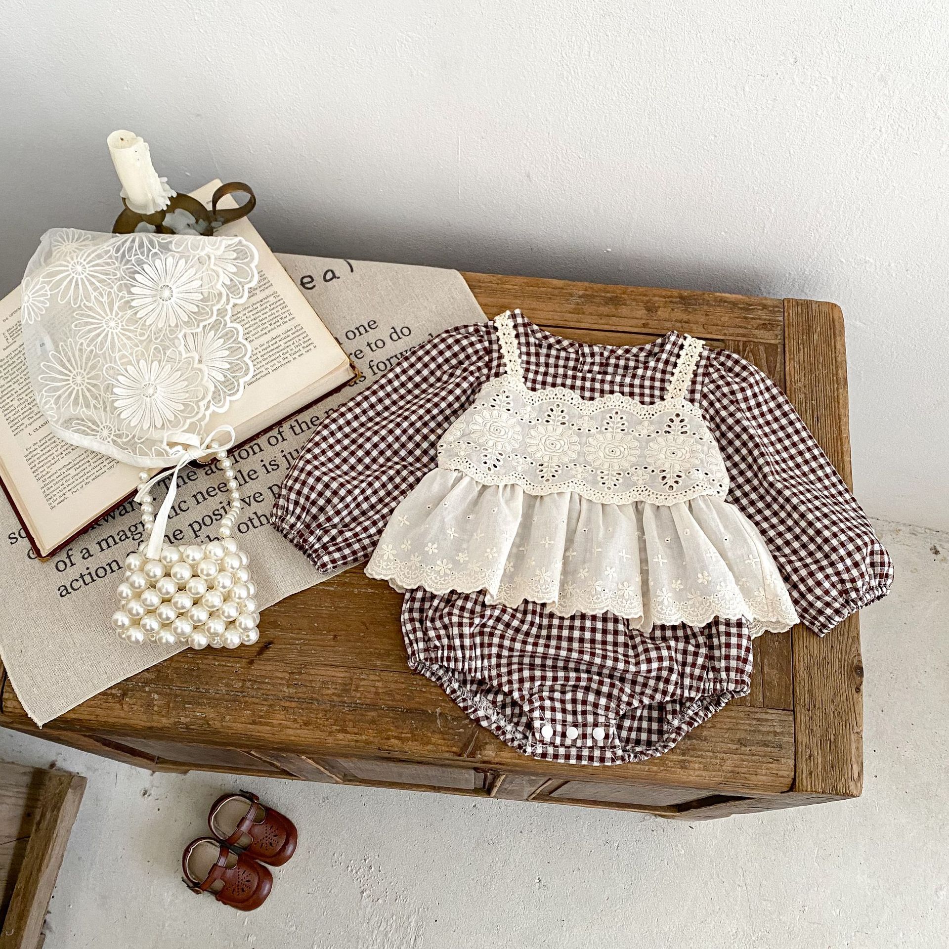 Baby Girl Lace Triangle Romper Dress