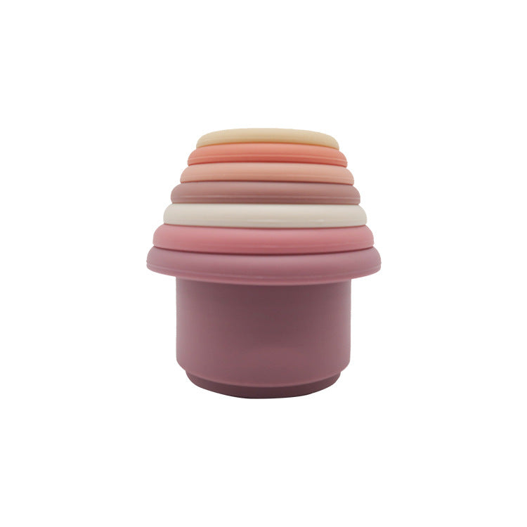 Baby Silicone Stacking Cups Educational Toy