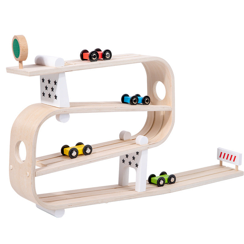 Children Wooden Car Track Sliding Educational Toy