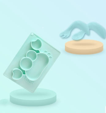 Baby Silicone Suction Feeding Bowl Cartoon Design